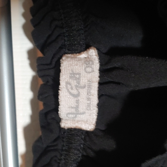 John Gault Peasant Top Black One Size - Picture 2 of 3